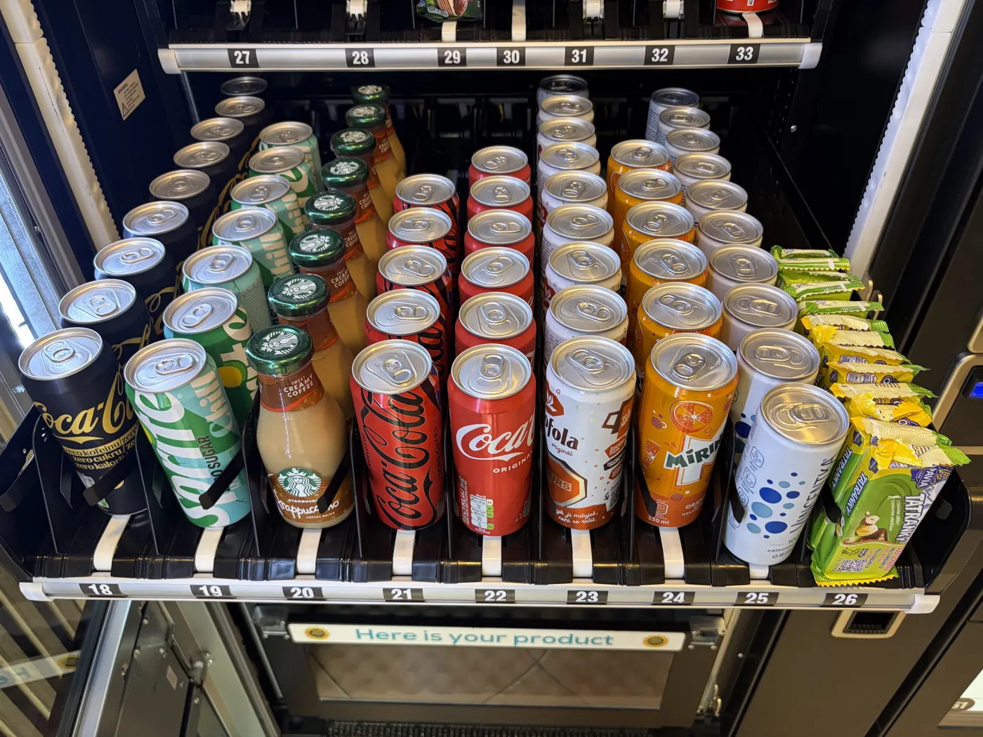 Chilled drinks restocked every day